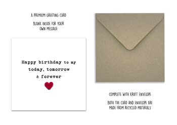 Birthday Card With Keepsake Crochet Heart, 3 of 7