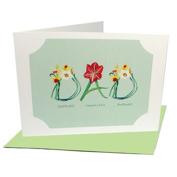 Large Botanical 'Dad' Greetings Card, 3 of 3