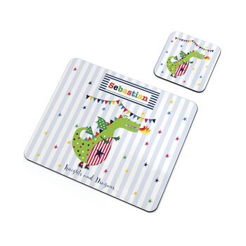 Personalised Kid's Dragon Placemat Set, 3 of 3