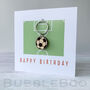 Personalised Football Keepsake Keyring Birthday Card, thumbnail 3 of 8