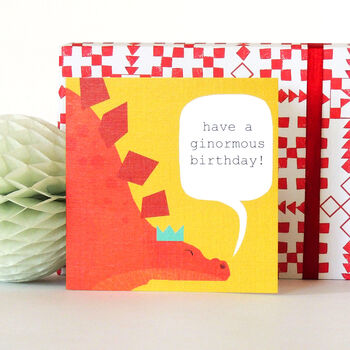 Stegosaurus Dinosaur Birthday Card, 2 of 7