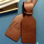 Leather Couple Luggage Tags, thumbnail 1 of 6
