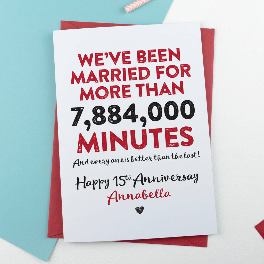 Happy Anniversary In Minutes Personalised Card
