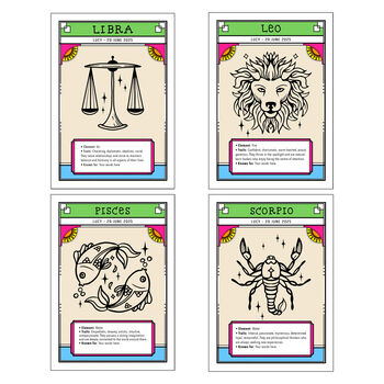 Personalised Zodiac Birthday Card, 6 of 7