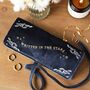 Navy Celestial Velvet Jewellery Roll, thumbnail 5 of 5