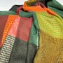 Soft Colour Block Check Scarf In Autumn Colours, thumbnail 2 of 5