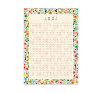 2025 Bright Flowers Wall Planner, Calendar, 5 of 6