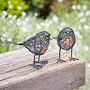 Set Of Two Wire Robin Decorative Ornament, thumbnail 1 of 7