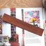 Personalised Cricket Recycled And Leather Book Mark, thumbnail 4 of 6