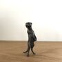 Miniature Bronze Meerkat Sculpture 8th Anniversary Gift, thumbnail 9 of 12