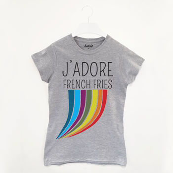 J’adore French Fries Women’s Slogan T Shirt, 2 of 2