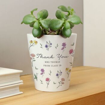 Personalised Wild Flowers Plant Pot, 3 of 3