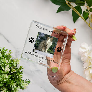 Personalised Paw Prints Glass Token Gift Boxed, 2 of 4