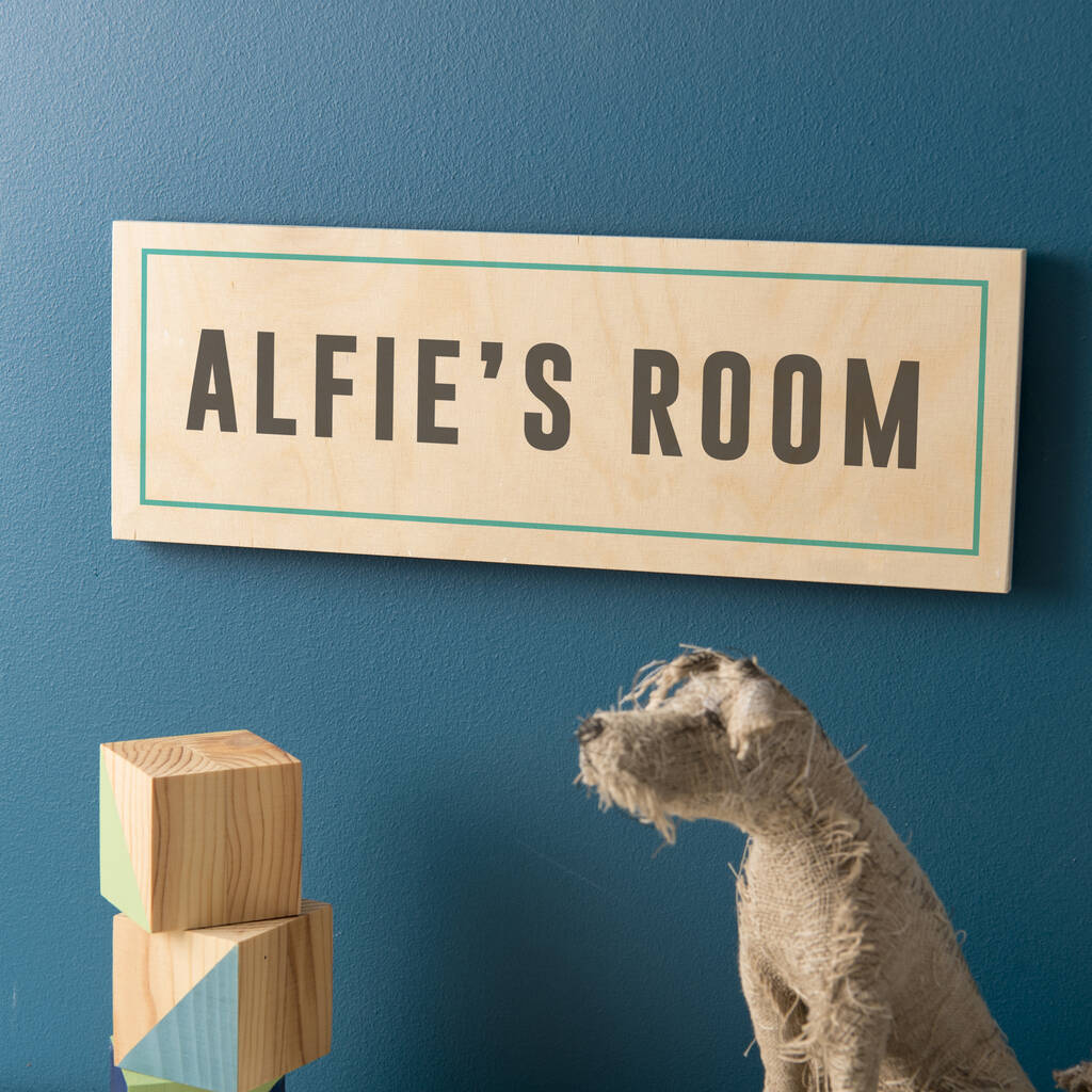 Personalised Wooden Room Name Sign, 1 of 4