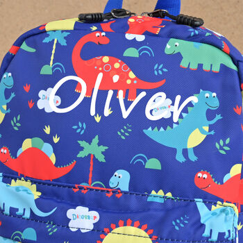 Personalised Kids Dinosaur Backpack, 3 of 6