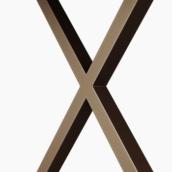Battersea Brown Dining Table And X Shaped Legs, 5 of 6