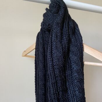 Soft Chunky Scarf, Knitted Scarf, 4 of 7