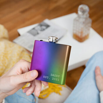 Established Name And Date Personalised Hip Flask, 2 of 9