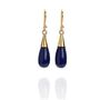 18ct Gold Lapis Lazuli Droplet Necklace And Earrings Set | By Elizabeth Raine, thumbnail 7 of 10