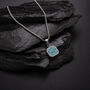 Engraved Turquoise Stone Pendant, Personalized Pendant, thumbnail 1 of 10