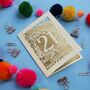Personalised 21st Birthday Card Papercut Flower Design, thumbnail 6 of 11