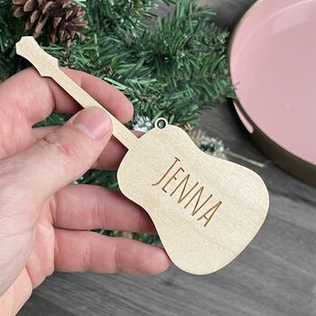 Personalised Guitar Christmas Tree Decoration, 4 of 10