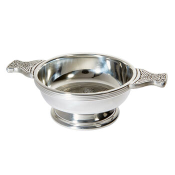 Pewter Quaich With Celtic Knot Pattern, 2 of 8
