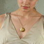 Gold Scottish Thistle Locket Necklace With Photos, thumbnail 3 of 10
