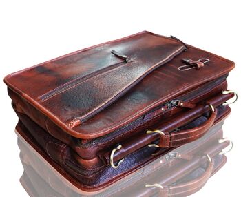 Briefcase Made From Real Leather Valentines Day Gift, 8 of 11