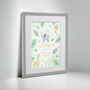 Personalised On The Day You Were Born Safari Framed Print, thumbnail 1 of 10