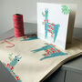 Mistletoe Llama Christmas Charity Card, thumbnail 4 of 7