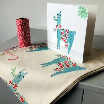 Mistletoe Llama Christmas Charity Card, 4 of 7