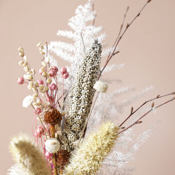 Winter Solstice Dried Flower Posy With Vase, 5 of 5