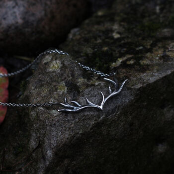 My Deer Wilderness Oxidised Sterling Silver Necklace, 3 of 6