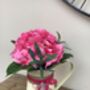Pink Hydrangea Cream Metal Jug Mothers Day Gift, thumbnail 5 of 7