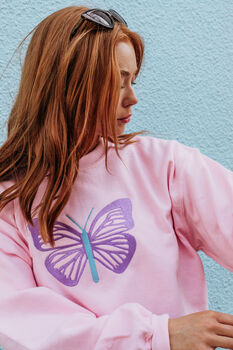 Large Embroidered Butterfly Sweater, 4 of 7