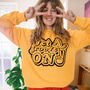 Get A Groove On Women's Slogan Sweatshirt, thumbnail 2 of 4