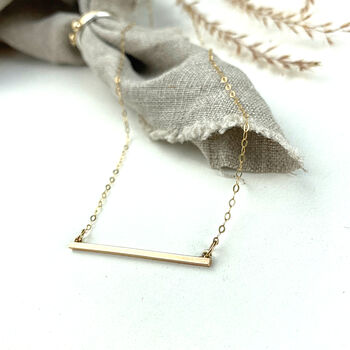 The Leopard 9ct Gold Bar Necklace, 3 of 4