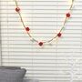 Bell And Red Pom Pom Christmas Garland With LED Light, thumbnail 4 of 6