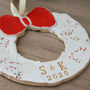 Personalised Ceramic Christmas Wreath Decoration, thumbnail 2 of 5
