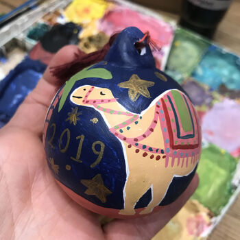 Marrakech Camel Hand Painted Ceramic Bauble, 2 of 3