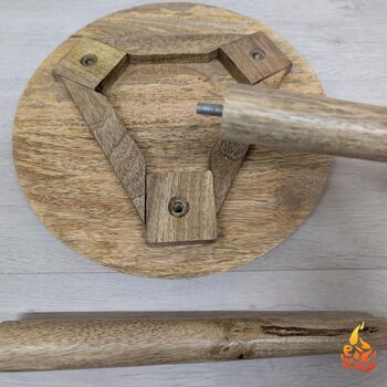Wooden Gift For Mum,Tripod Table Featuring A Hamsa Hand, 5 of 7