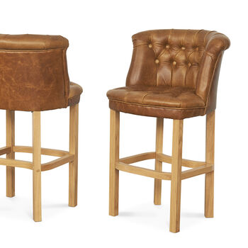 Parker Barstool Brown Cerato Leather, 3 of 4