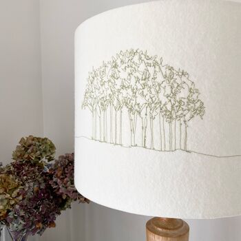 Nearly There Trees Embroidered Lampshade, 4 of 5