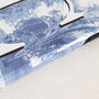 Blue And White Palm Leaf Print Alphabet Case, thumbnail 3 of 5