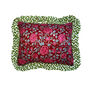Red Floral Frill Ruffle Cushion Cover, thumbnail 2 of 3