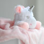 Personalised Pink Unicorn Baby Comforter, thumbnail 3 of 7