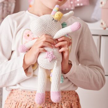 Soft And Colourful Handmade Crochet Unicorn, 3 of 6