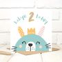 Personalised 'Party Animal' 2nd Birthday Card, thumbnail 1 of 4
