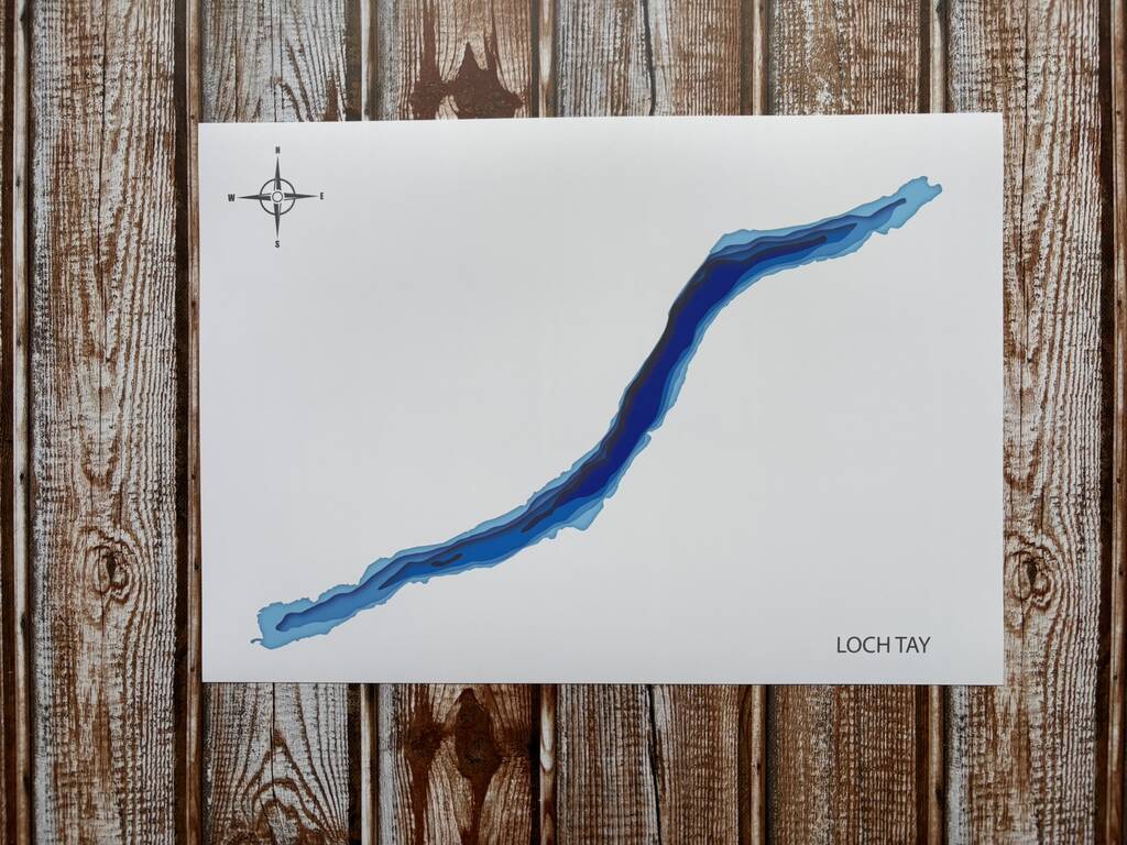 Loch Tay Bathymetric Print, 1 of 3
